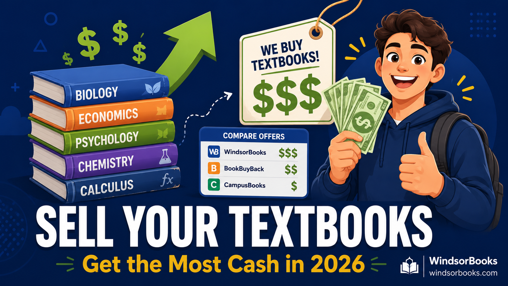 How to Sell Textbooks Online for Cash — WindsorBooks Guide 2026